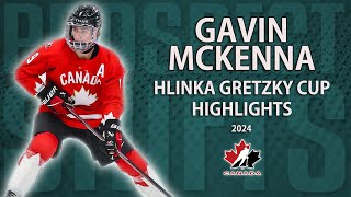 Gavin McKenna  2024 Hlinka Gretzky Cup Highlights [upl. by Avon377]