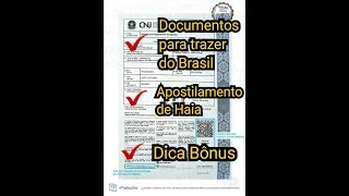 Documentos que vc deve trazer do Brasil 🇧🇷 [upl. by Sanger]