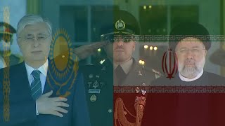 🇰🇿🇮🇷 Kazakhstan and Iran National Anthem  President Kassym Jomart Tokayevs State Visit 2022 [upl. by Dollie]