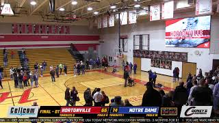 Hortonville vs Notre Dame high school girls basketball livestream during 202223 season [upl. by Mellie676]