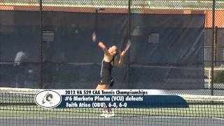 2012 VA 529 CAA Womens Tennis Semifinals  1 VCU 4 5 Old Dominion 0 [upl. by Adnohsirk]