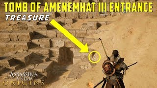 How to get the Treasure at the Entrance of Tomb of Amenemhat III  Loot Location  AC Origins [upl. by Shirline427]