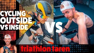 ZWIFT vs CYCLING OUTDOORS triathlon training cycling tips [upl. by Relyhs]