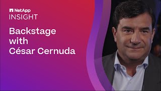 NetApp INSIGHT 2023 Backstage with César Cernuda [upl. by Nwahser]