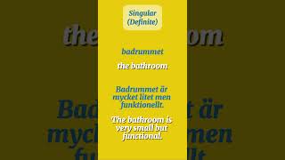 badrum  bathroom 🇸🇪 Swedish Noun Forms swedish sweden bathroom badrum svenska [upl. by Eevets]