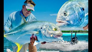 JACK CREVALLE CRAZINESS on TOPWATER LURES in the FLORIDA KEYS  FISHING  Saltwater Experience TV [upl. by Ohara]