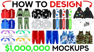 HOW TO DESIGN CLOTHING MOCKUPS FOR YOUR BRAND 2024 WALKTHROUGH [upl. by Atat]