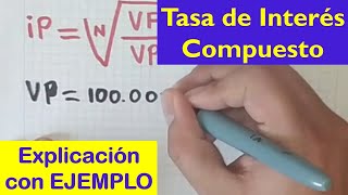 Como calcular la TASA de interés INTERÉS COMPUESTO [upl. by Eydnarb311]