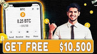 get FREE BITCOIN 025 btc 10600 in 5 MINUTES  no investment amp no fee [upl. by Ynaffet567]