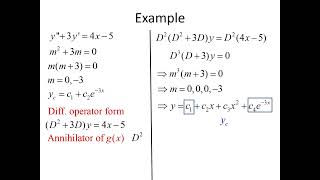 Differential Equations Method of Undetermined Coefficients  Annihilator Approach [upl. by Georglana]