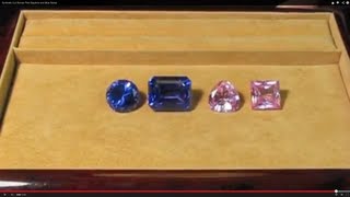 Synthetic Cut Stones Pink Sapphire and Blue Spinel [upl. by Comethuauc317]