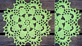 Spring Inspired Crochet Lace Doily Tutorial [upl. by Notgnimer206]