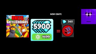 BUY GEMS TO OPEN THE NEW CRATE  ROBLOX UNITS BATTLEGROUNDS [upl. by Garrity809]