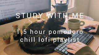 15 HOUR STUDY WITH ME  chill lofi palylist  pomodoro 255 [upl. by Auohc897]