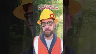 Newbie and chainsaw fails fail construction workers constructionfail workerfails adamrose [upl. by Phia]