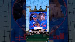 4924 Sweet Kiss Cam moment between Houston Astros and Kansas City Royals 💋⚾ shorts MLB [upl. by Gerstner]