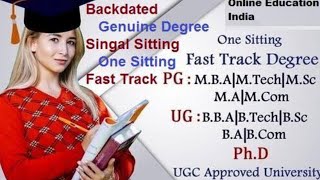 Back in one year degree in one year Single sitting degree back date degree [upl. by Raman]