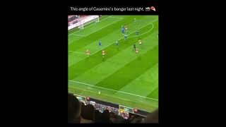 Casemiro vs Leicester WORLDIE GOAL  fans view manchesterunited carabaocup [upl. by Mailliwnhoj609]