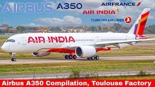 AIRBUS A350 Compilation with AIR INDIA  Sichuan Al  Japan Al  Air France and more 2023 [upl. by Valsimot35]