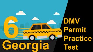 Georgia DMV Permit Practice Test 6  2018 [upl. by Mathia]