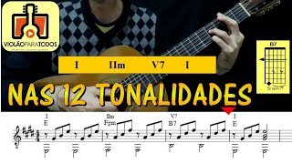 I IIm e V7 nas 12 tonalidades Violão Para Todos [upl. by Norvil809]