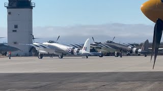 VERY RARE  Two De Havilland Mosquitoes  Central Coast AirFest 2024 [upl. by Dippold457]