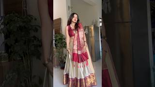 Last Minute Diwali Outfit 🔥 Lehenga from Saree grwm diwali2024 lehenga festivewear halfsarees [upl. by Stedt]