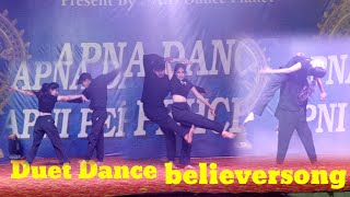 duet dance believer song best choreography😊😊 dance competition video anujandprul [upl. by Donoghue]