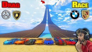 NEW Powerful Super Cars🚀 Vs impossible Climbing😨 Drag Race Challenge GTA 5 [upl. by Tai119]