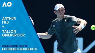 Arthur Fils v Tallon Griekspoor Extended Highlights  Australian Open 2024 Second Round [upl. by Bran465]