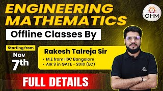 Offline Batch for Engineering Mathematics  GATE 2025  Know the Details gate2025 upsc aeexam [upl. by Anaahs]