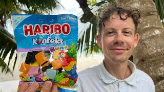 Haribo Konfekt Bunt im Test auf den Seychellen Praslin [upl. by Aninaj354]