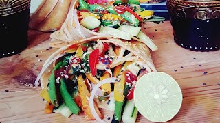 RAINBOW VEGAN BURRITO CONE RECIPE  VEGETABLE ROLL  VEGAN HEALTHY RECIPES  CHIEF CHEF RECIPES [upl. by Indira]