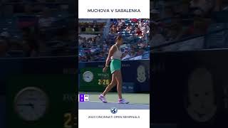 Best points from the semifinal matchup between Muchova and Sabalenka at the 2023 Cincinnati Open [upl. by Celisse]