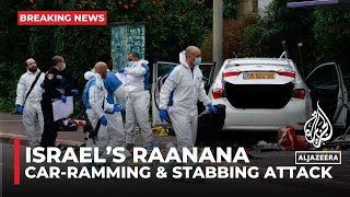 Israel carramming amp stabbing attack One elderly woman killed 17 others injured in Raanana [upl. by Eerhs]