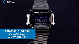 Обзор часов Casio Vintage A168WEGG1BEF с хронографом Японские наручные часы Alltime [upl. by Karl]