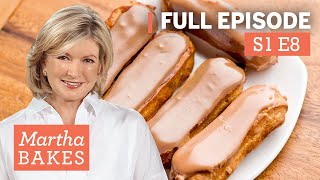 Martha Stewart Makes Puff Pastry 3 Ways Éclair Creme Puffs  Martha Bakes S1E8 quotPâte à Chouxquot [upl. by Cockburn]