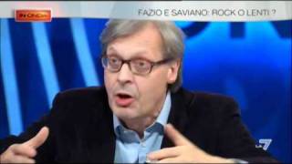 Sgarbi vs Roberto Saviano e la sua trasmissione quotVieni via con mequot La7 14NOV2010 [upl. by Bondon643]