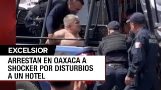 Arrestan en Oaxaca al luchador Shocker por causar daños a un hotel [upl. by Siekram]