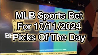 MLB Sports Bet For 10112024 Pick Of The Day  San Diego Padres  Los Angeles Dodgers [upl. by Azerila]