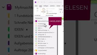 OneNote Neue Funktion UNGELESENE werden gekennzeichnet deutsch [upl. by Llirred]