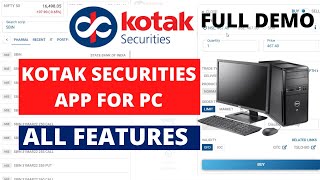 Kotak Securities App for PC  hindi  trading demo in hindi [upl. by Atikin950]