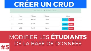 5  Créer un CRUD en Laravel 10  Modifier les informations dun étudiant de la base de données [upl. by Sixele731]