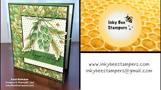 Stampin Up Season of Green amp Gold Elegant Holiday Card [upl. by Lerred]