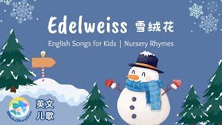 Edelweiss 雪绒花｜Nursery Rhymes｜英文启蒙儿歌｜English Songs for Kids with Lyrics｜The Sounds of Music [upl. by Winebaum]