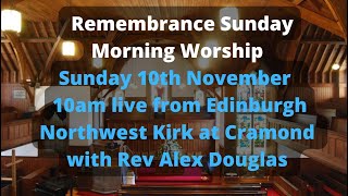 Remembrance Sunday Morning Worship 10th November at 10am [upl. by Aytida370]