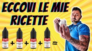 RICETTE per fare i liquidi con aromi  TWENTY PURE di TNT VAPE [upl. by Atikihc]