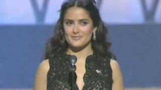 Salma Hayek presenting the Foreign Language Film Oscar to quotNowhere in Africaquot 2003 Oscars [upl. by Healy]