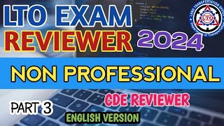 2024 LTO EXAM REVIEWER ENGLISH VERSION Part 3 [upl. by Meunier]