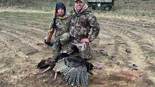 Young Hunters First Wild Turkey  Illinois Spring Youth Season 2024 [upl. by Eldin]